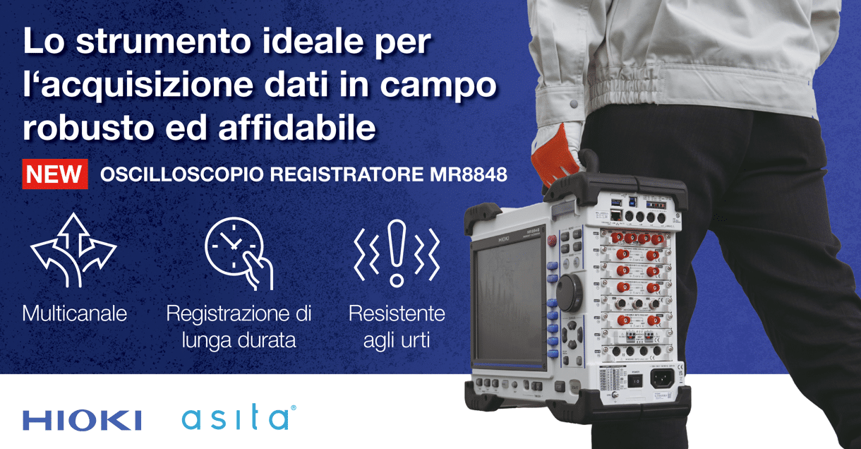 Nuovo oscilloscopio registratore MR8848 per le misure di acquisizione dati in campo